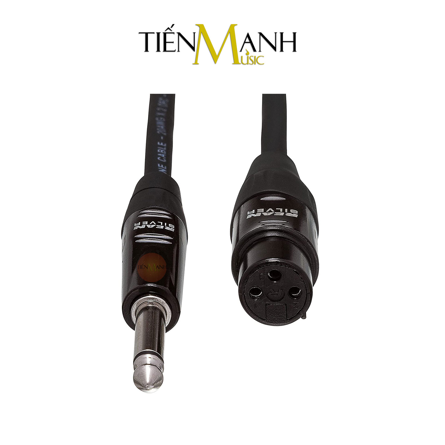 Dây Cáp Micro Hosa Hát Karaoke Pro REAN XLR Canon Cái sang 6ly TS Mono Dài 3m, 7.5m HMIC-010HZ, HMIC-025HZ Cable XLR3F to 1/4 in Hàng Chính Hãng - Kèm Móng Gẩy DreamMaker