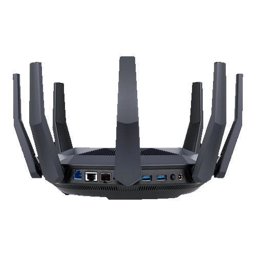 Router  Wifi 6 ASUS RT-AX89X Chuẩn AX6000 Hai Băng Tần Kép (Cực Hầm Hố Dành Cho Game Thủ) - Hàng Chính Hãng