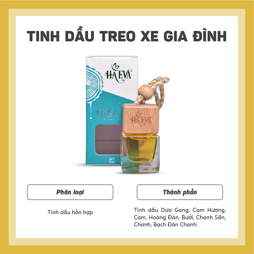 Tinh dầu hương Gia Đình treo xe ô tô, phòng ngủ, tủ quần áo, nhà vệ sinh giúp khử mùi, chống say xe