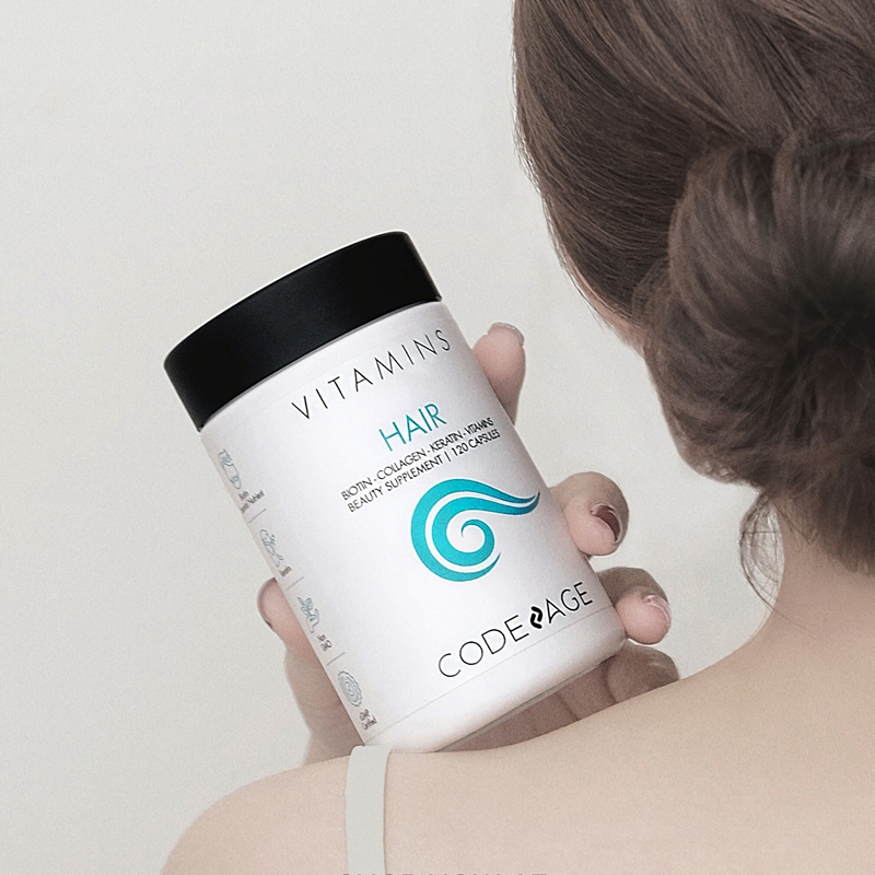 Hình ảnh Viên uống cho tóc CodeAge HAIR VITAMINS - cải thiện nang tóc, kích thích mọc tóc, và cân bằng hệ vi sinh trên da đầu