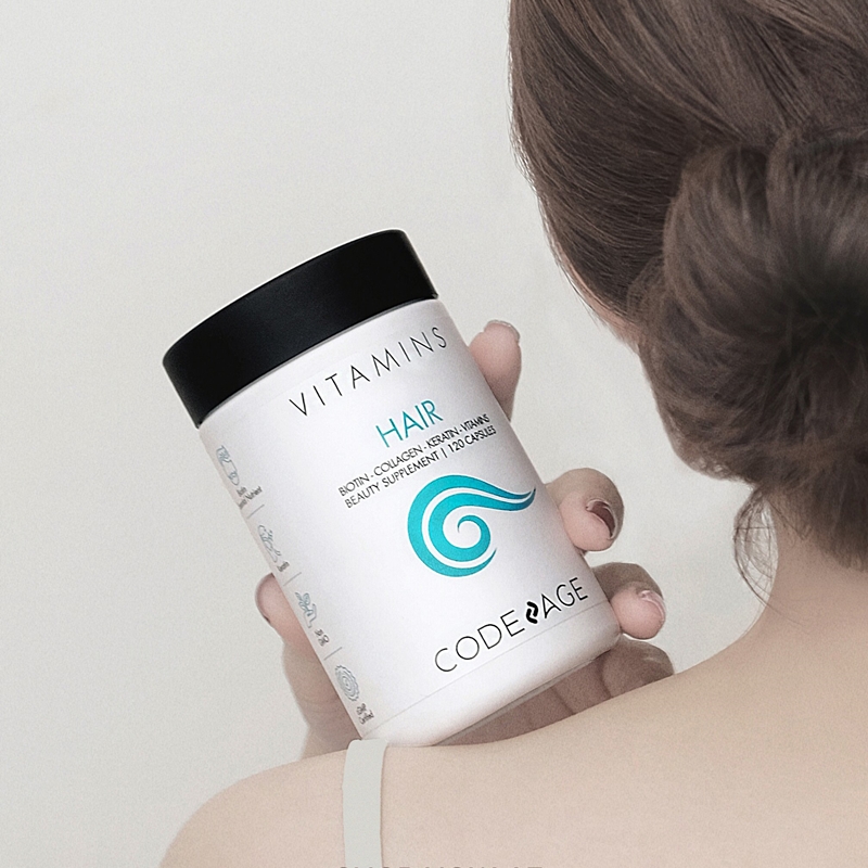 Viên uống cho tóc CodeAge HAIR VITAMINS - cải thiện nang tóc, kích thích mọc tóc, và cân bằng hệ vi sinh trên da đầu