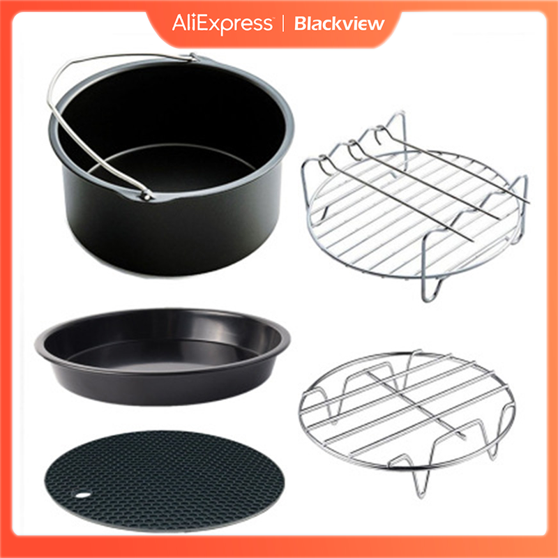 5 Cái/bộ Của 7in 6in Nồi Chiên Không Dầu Air Fryer Phụ Kiện Thích Hợp Cho Tất Cả Các Airfryer Chất Lượng Cao Fryer 3.5-5.8QT Bếp Pizza vỉ Nướng