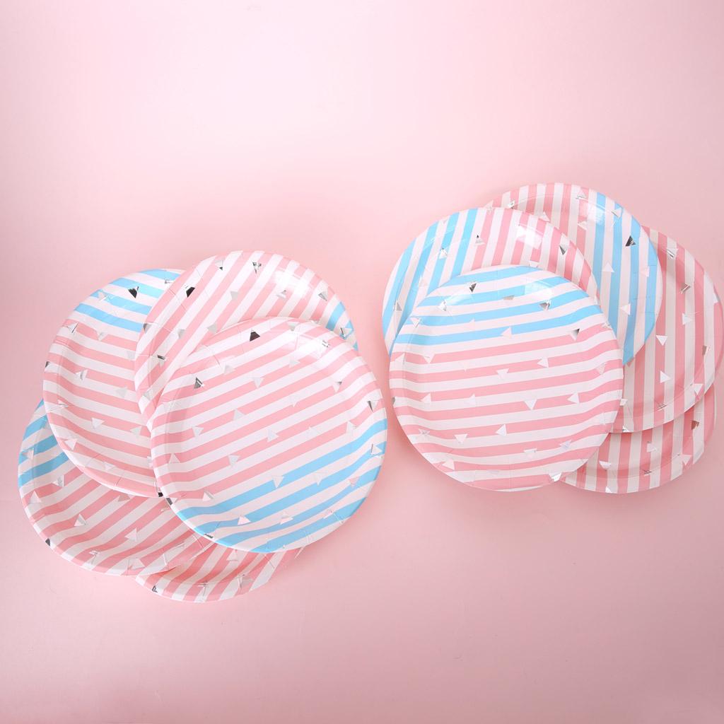 10x Disposable Paper Plates Cake Dessert Plate Wedding Kids Party Tableware