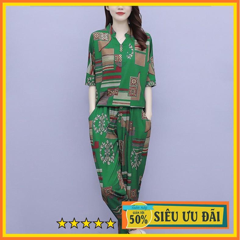 Set Bộ Đồ Nữ Trung Niên Chất Đũi Mềm Mát Sang Trọng cho phái đẹp GIÁ TỐT