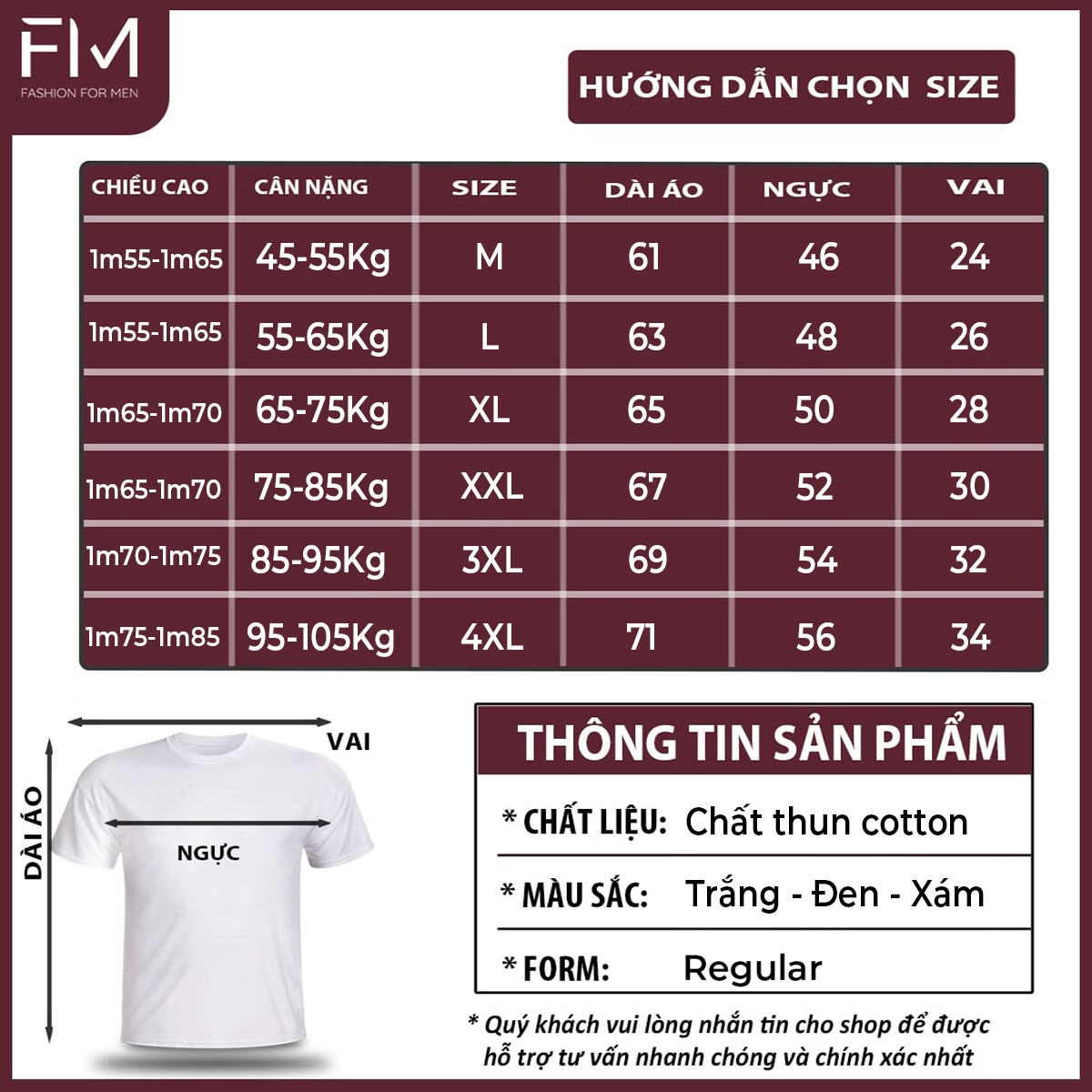 Áo thun 3 lỗ trơn basic, chất cotton co giãn tốt, thấm hút mồ hôi tốt- FORMEN SHOP - FMTT004