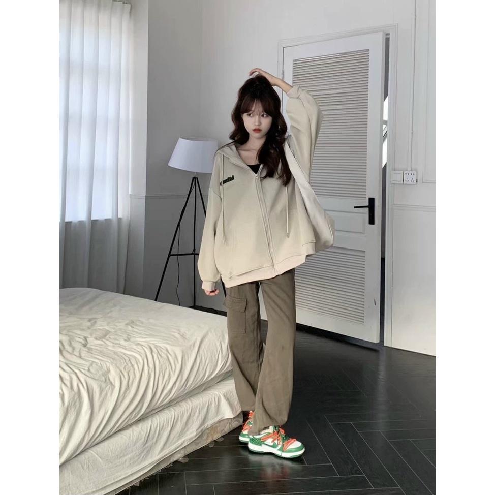 ÁO KHOÁC NỈ HODDIES FORM RỘNG - CÓ MŨ SIÊU XINH - THỜI TRANG HÀN QUỐC HOTTREND CHO CÁC BẠN TRẺ