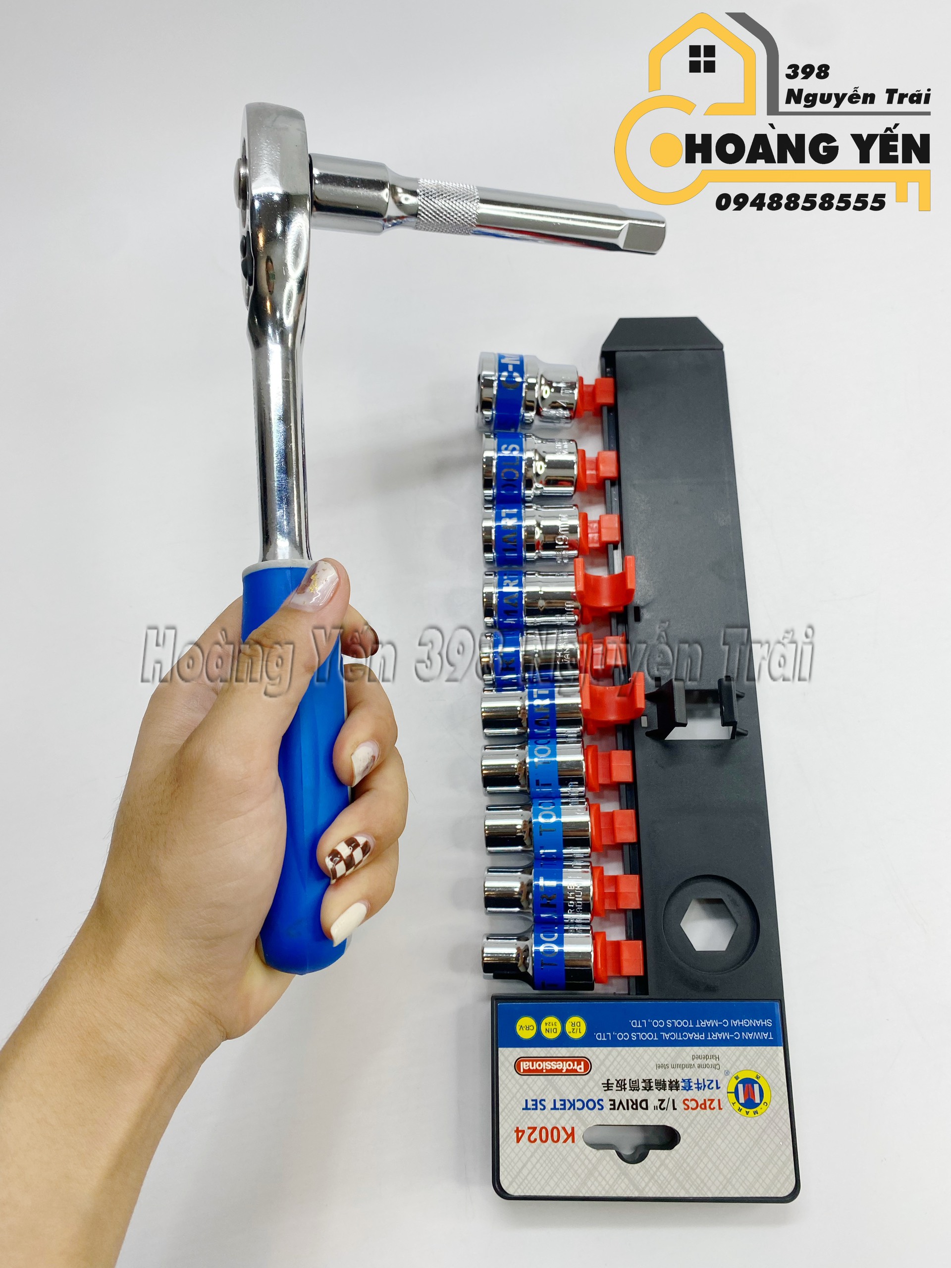 Bộ tuýp chính hãng C-MART K0024 1/2 12 chi tiết