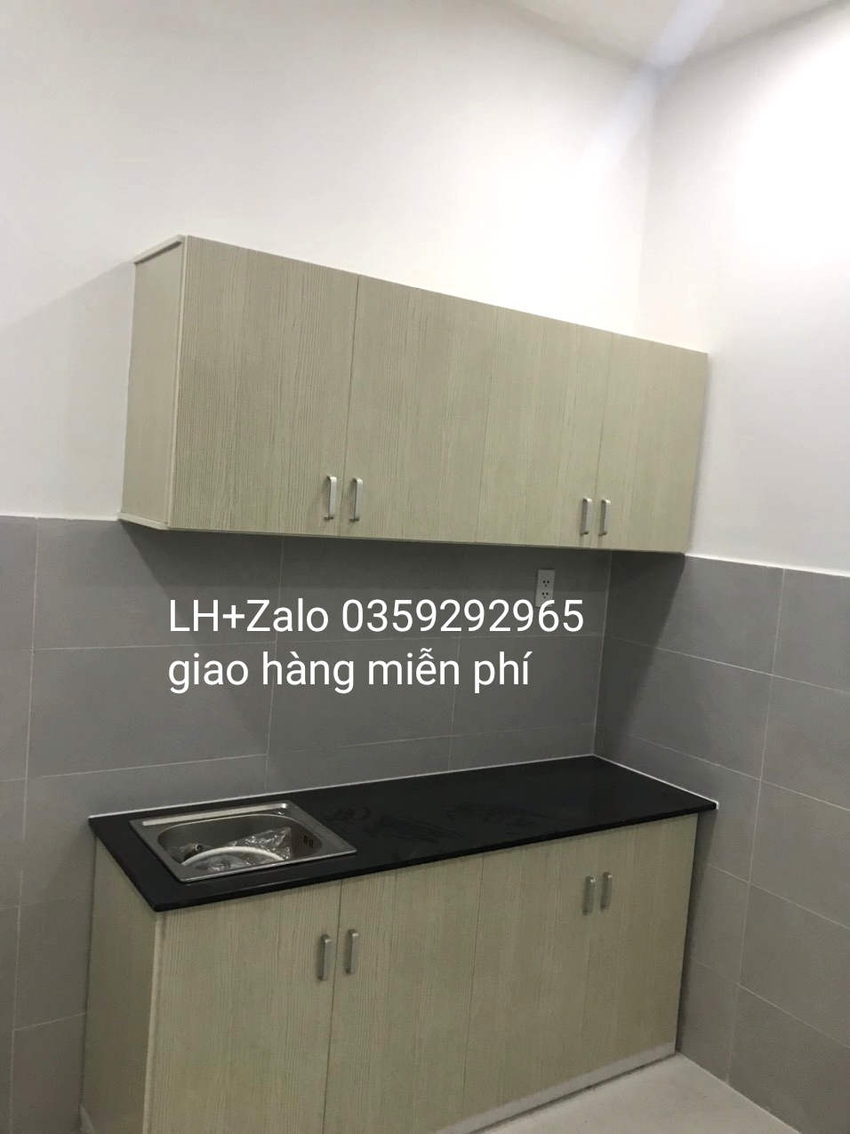 Bộ tủ bếp mini nhựa đài Loan mặt đá có bồn rửa