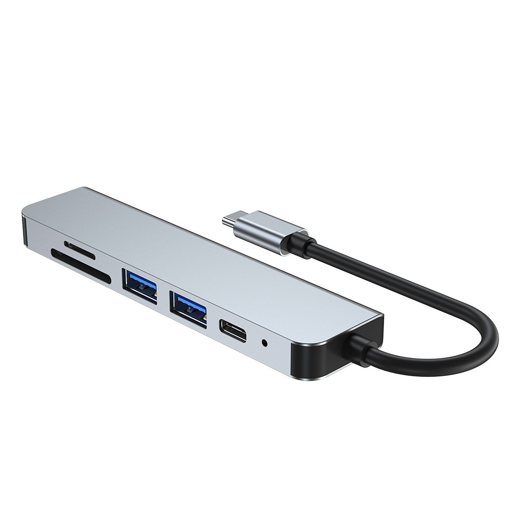 HUB USB 6 Trong 1 HUB C Type-C USB C Sang USB 3.0 Dock Tương Thích HDMI Cho MacB00k Pr0 Bộ Chia USB-C Loại C 3.0