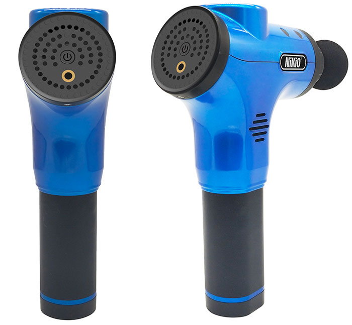 Súng Massage Cầm Tay Nikio NK-170A - Kỹ Thuật Mát Xa Gõ Hiện Đại, Tác Động Sâu, Hỗ Trợ Giãn Cơ Toàn Thân - 4 Đầu Thay Thế, 6 Cấp Độ Mát Xa, Pin Sạc Không Dây 2000 mAh