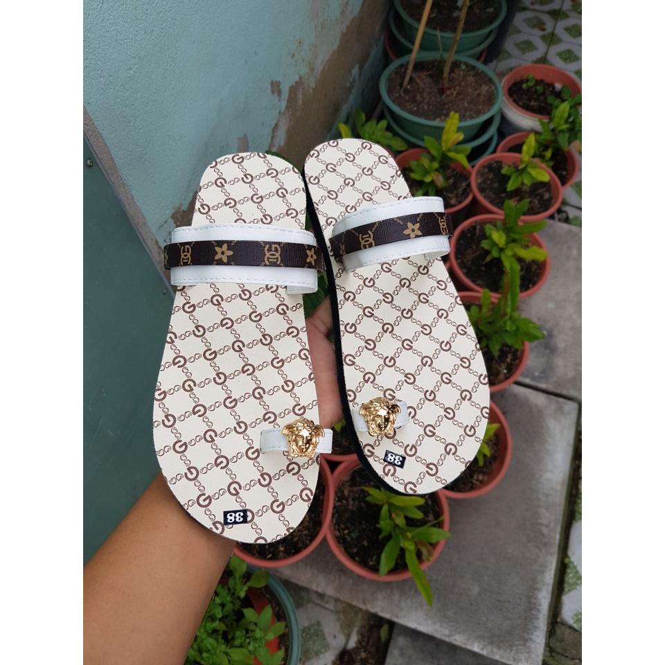 sandal đồng nai dép sỏ ngón nam và nữ đế g kem quai phối màu