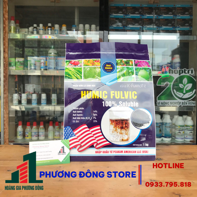 Phân bón lá cao cấp nhập khẩu từ Mỹ Kina K-Humate gói 1kg