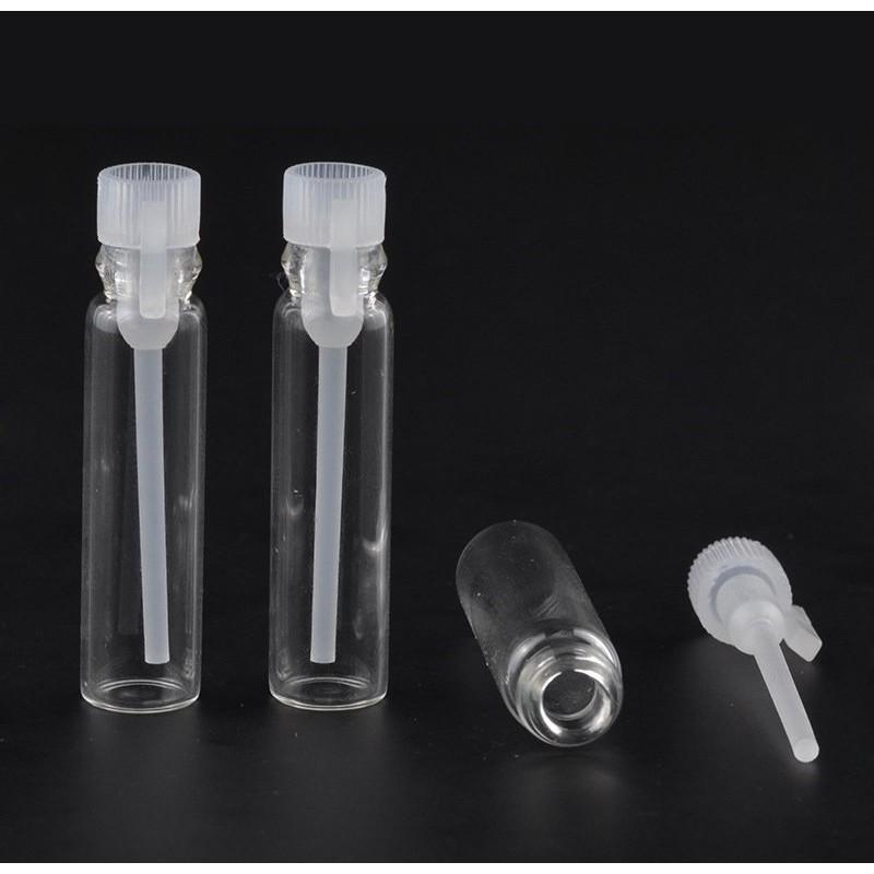 Lọ Thủy Tinh 2ml Đựng Mẫu Thử Nước Hoa Nắp Trắng Nhỏ Xinh