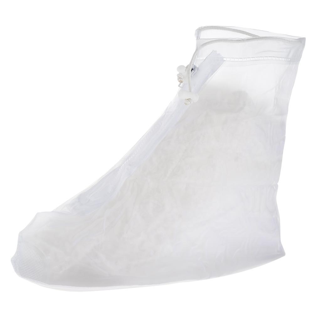 1 Pair Waterproof Rain Boot Cover Wear Resistant Rainproof Shoes Cover Clear PVC Non Slip Rain Boot Cover