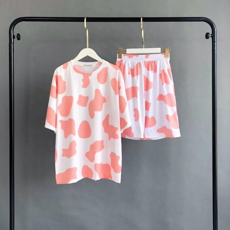 Đồ bộ bò sữa chất cotton form dưới 65kg nam nữ
