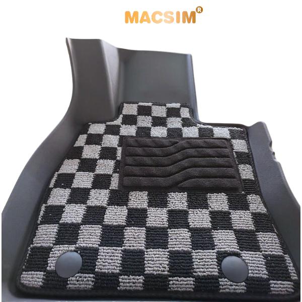 [CHÍNH HÃNG] Thảm lót sàn ô tô Mazda 2 2016- nay   Macsim – Ca rô, chuẩn phom, dễ vệ sinh (Mã 03)