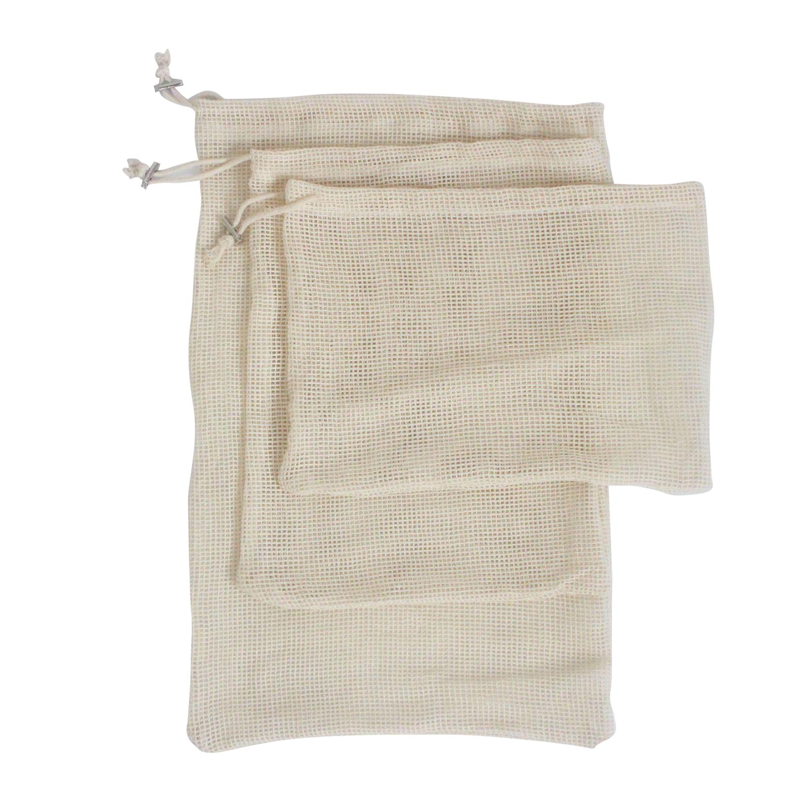 Cotton Mesh Vegetable Bags Produce Bag Storage Bag