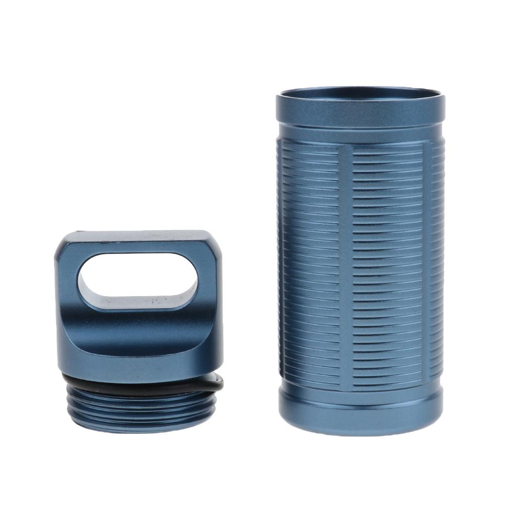 Titanium Outdoor Travel Waterproof Pill Case Box Mini Tablets Container Capsule Storage Bottle Emergency Drug Medicine Holder