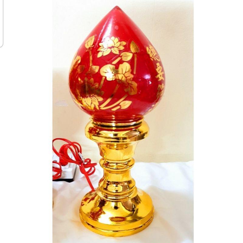 Đèn thờ quả Đào tiên Chân mạ vàng