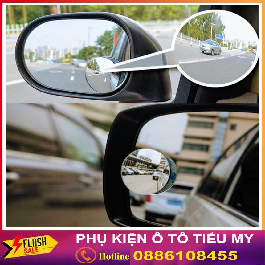 Bộ 2 Gương cầu lồi gắn kính hậu ô tô xoay 360 xóa điểm mù