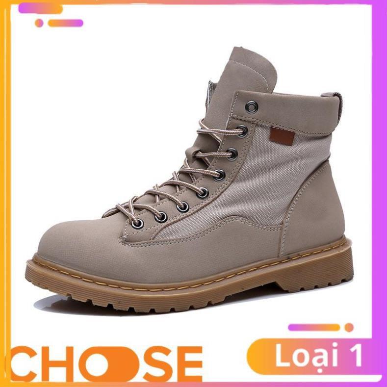 Giày Nam Boot Nam Cổ Cao Choose Màu Trơn Bụi Bặm G2616