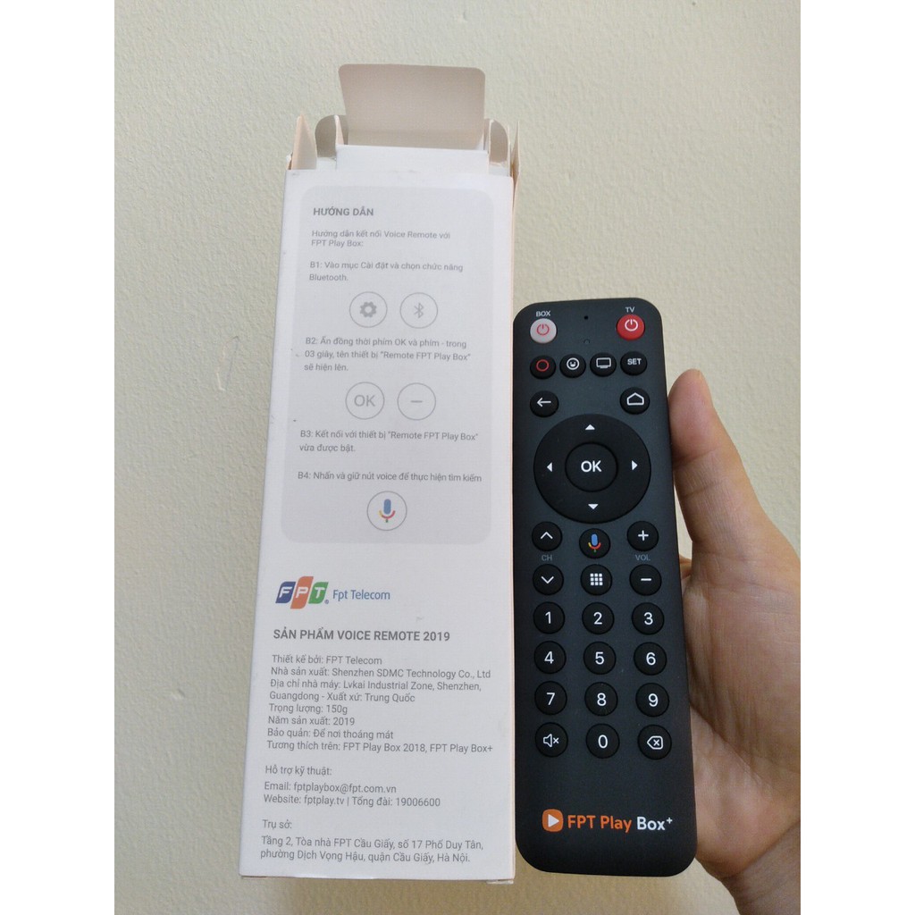 Remote Điều Khiển Giọng Nói FPT Play Box+ - Hàng chính hãng Tích hợp các phiên bản 2019,2020,2021