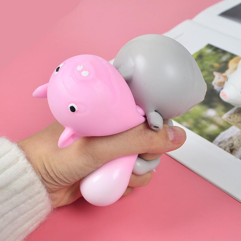 Squishy Mochi hình HEO HỒNG NHIỀU MÀU SẮC mềm mịn dễ thương chân thực giảm stress co dãn đàn hồi ngộ nghĩnh bóp giải trí