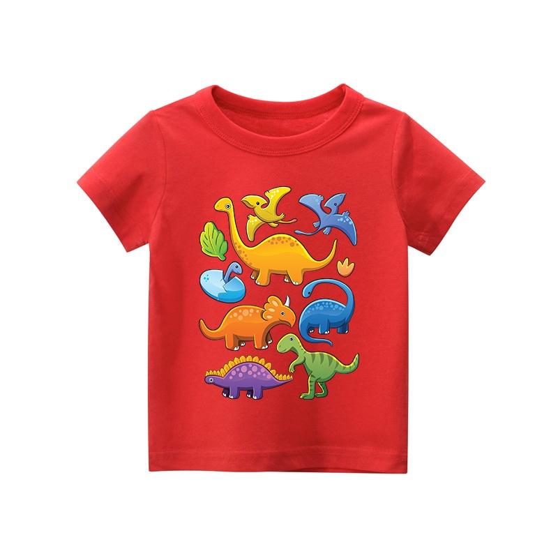 Áo thun trẻ em KHỦNG LONG, 8 màu áo, đầy đủ size có big size, MÀU KHÁC NHẮN TIN SHOP
