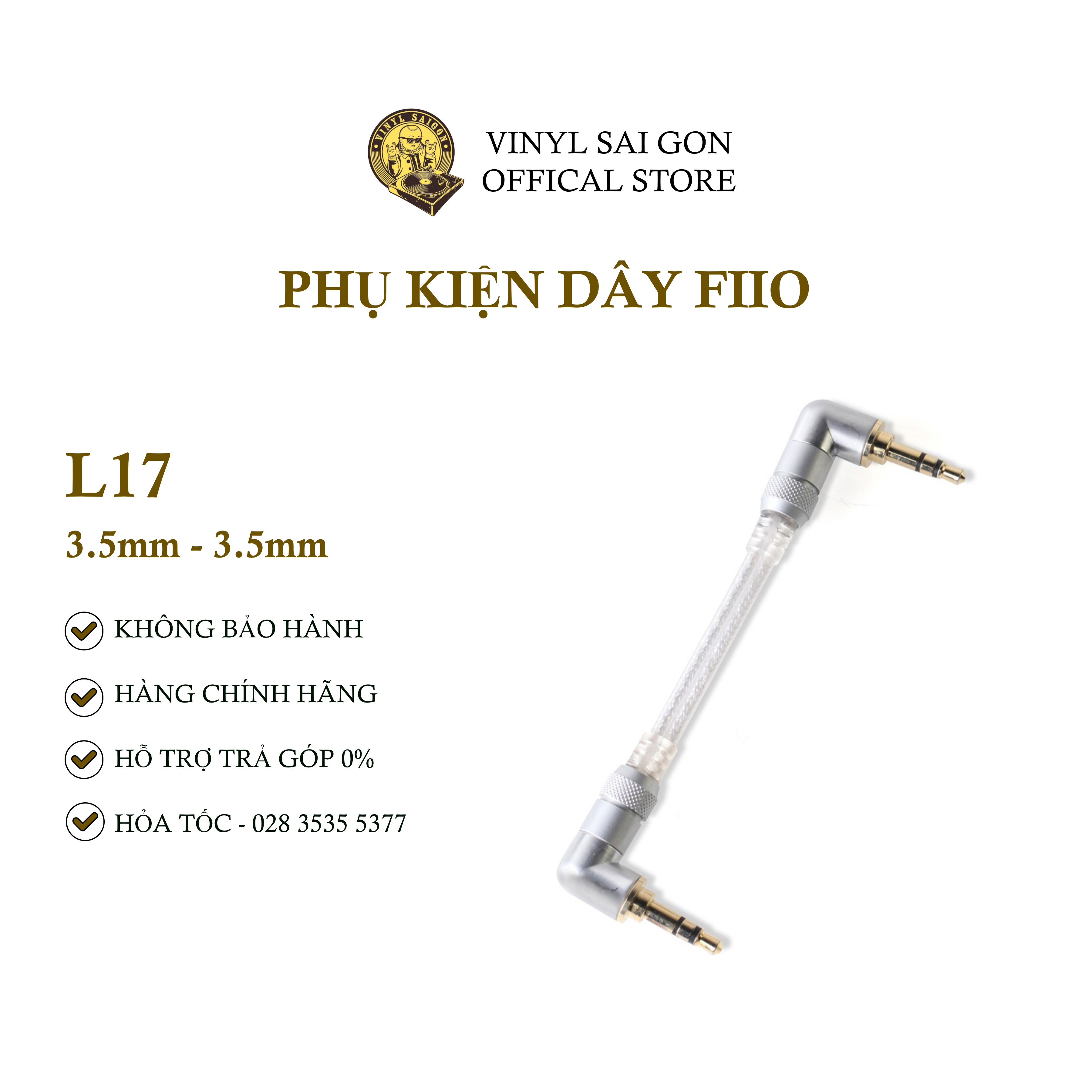 Phụ Kiện Dây Kết Nối FiiO L17 (3.5mm - 3.5mm) - Hàng Chính Hãng