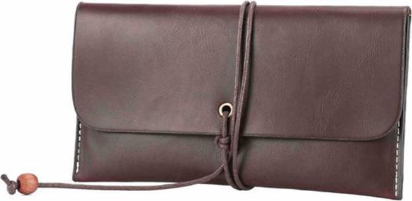 Korean Clutch Drawstring Long Wallet PU Leather