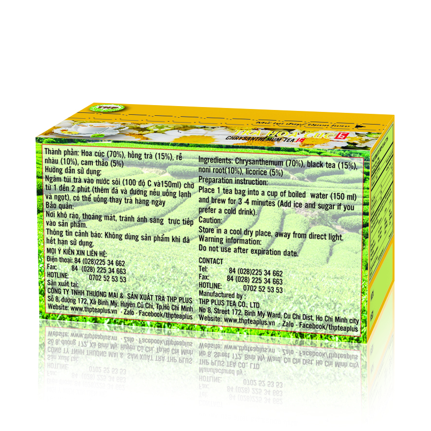 TRÀ HOA CÚC TÚI LỌC Thượng hạn - Hỗ trợ mắt, giúp tỉnh táo - THƯƠNG HIỆU THP TEA PLUS