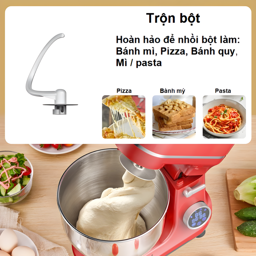 Máy trộn bột, xay thịt, nhồi xúc xích 6 trong 1 thương hiệu Mỹ cao cấp Biolomix BM606EG - Hàng Nhập Khẩu