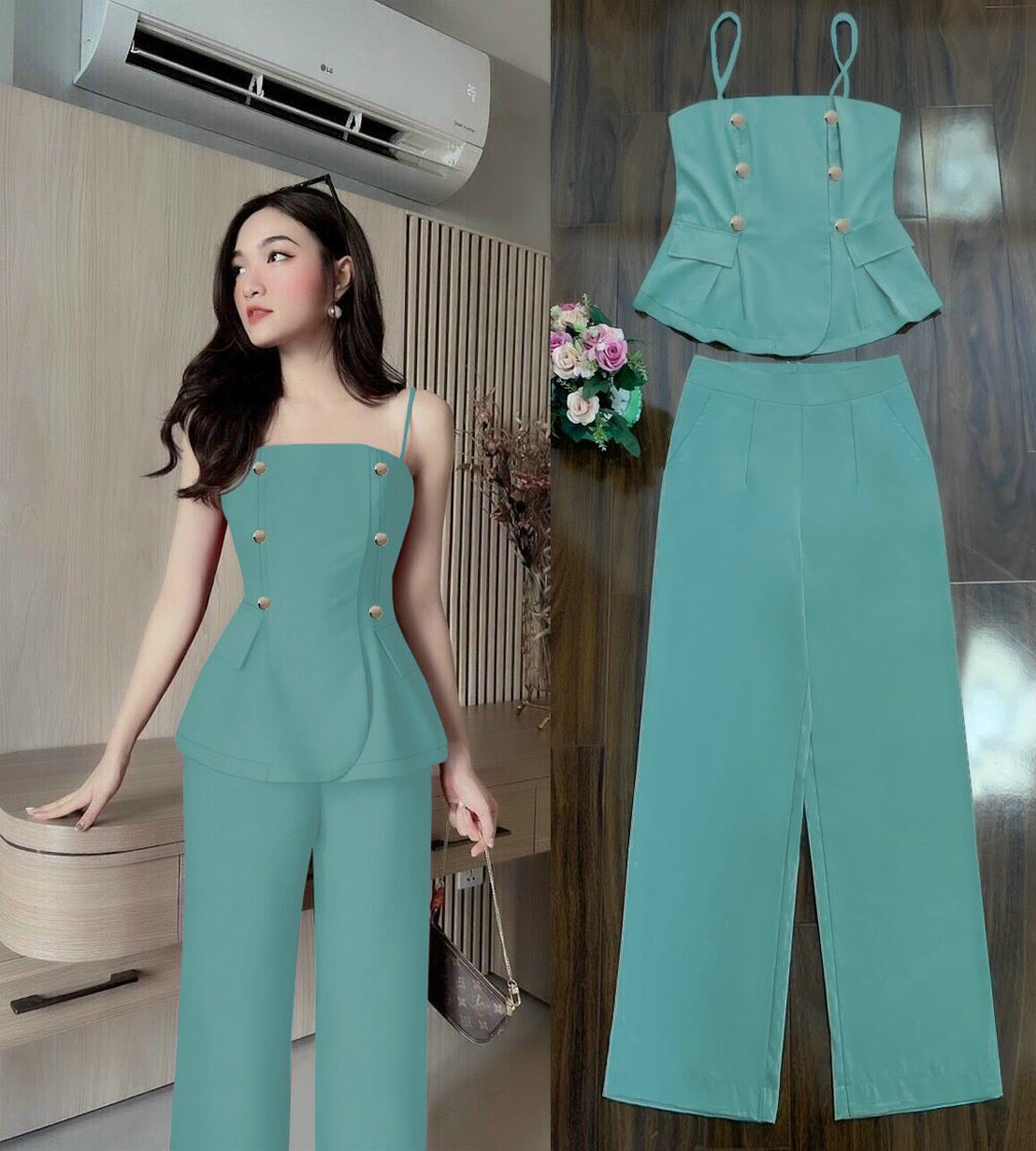 SÉT BỘ ÁO HAI DÂY SANG CHẢNH