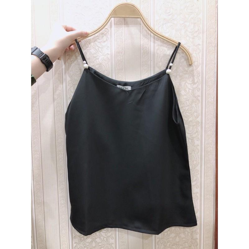 Áo lụa 2 dây siêu xinh phối hạt ngọc cao cấp, thiết kế áo tuy đơn giản nhưng sang trọng hàng chất đẹp - A999VDVDVDVD