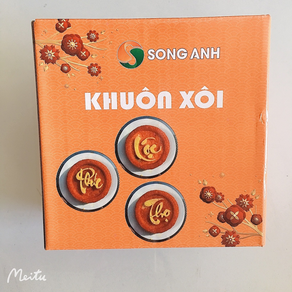 Bộ Khuôn Xôi Tạo Hình Chữ Phúc Lộc Thọ Khuôn Ép Xôi, Đóng Xôi 5 Chi Tiết Sắc Nét Song Anh- Hàng Chính Hãng