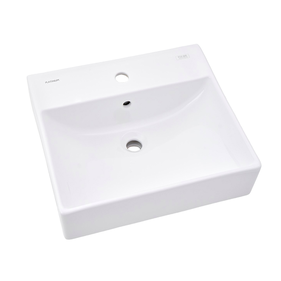 Lavabo đặt bàn Viglacera P.22.320 sứ Ceramic tráng sáng, lớp men Nano Titan kháng khuẩn vượt trội, lòng chậu sâu, kiểu dáng dương bàn hiện đại - Hoa Sen Home - Hàng chính hãng