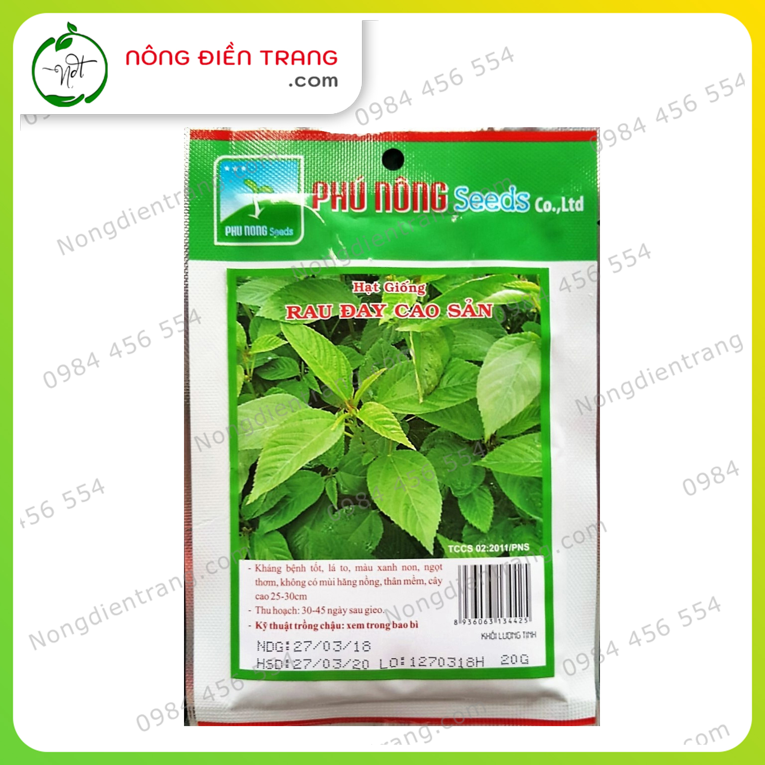 Hạt Giống Rau Đay Cao Sản Phú Nông