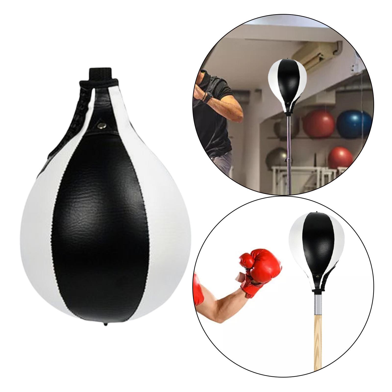 Speed Punching Ball Boxing Speed Bag Hanging Boxing Ball, PU Leather Muay Punching Ball Striking Bag for Adult Kids Gym MMA Boxing Sports Punch Bag