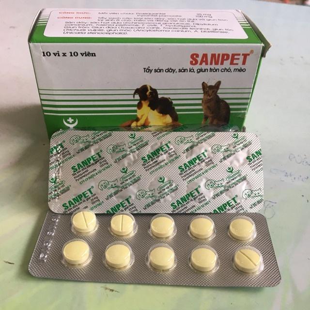 Thuốc tẩy giu.n Sanpet cho chó mèo