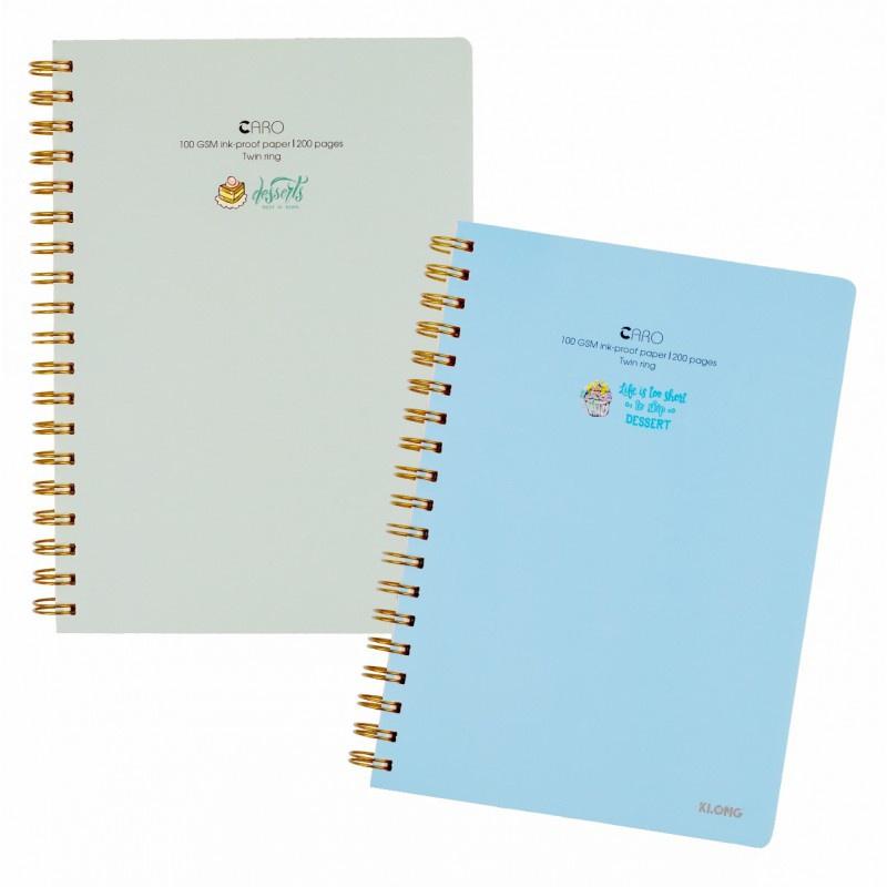 Sổ lò xo 200 trang caro, chấm bi, kẻ ngang Klong, Self Planner chọn bìa