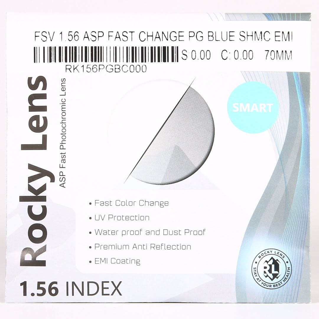 Tròng kính đổi màu ánh sáng xanh Rocky Smart