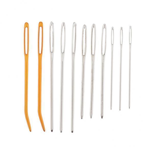 2-4pack Hand sewing needle knitting Darning Threading Supply 6pcs curved needle