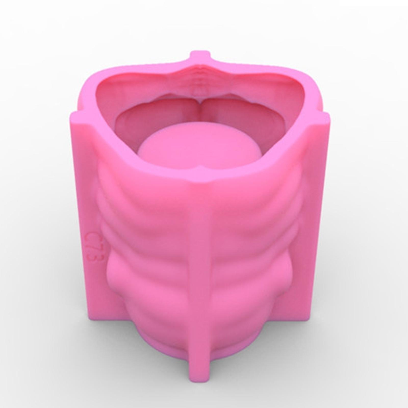 3D Silicone Vase Mold Pen Holder Mold Epoxy Resin Casting Flower Pot Mould Concrete Vase