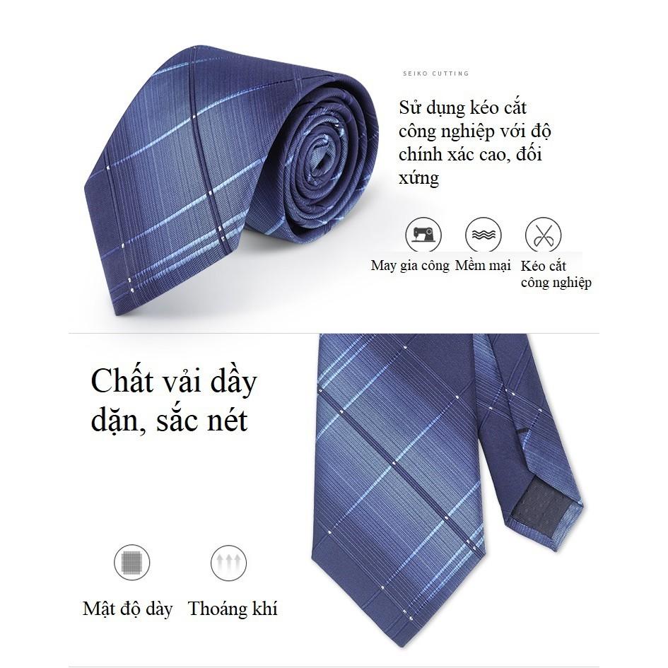 Cà vạt lụa cao cấp dành cho nam công sở, hội nghị, party bản trung 8cm