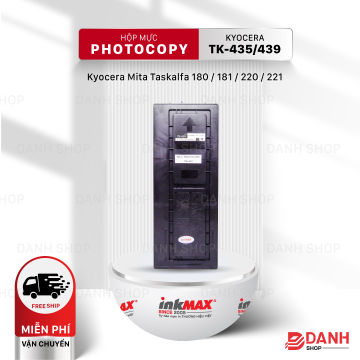 Hộp mực TK-435/439-inkMAX cho máy Photocopy Kyocera Mita Taskalfa 180 / 181 / 220 /  221 Hàng chính hãng