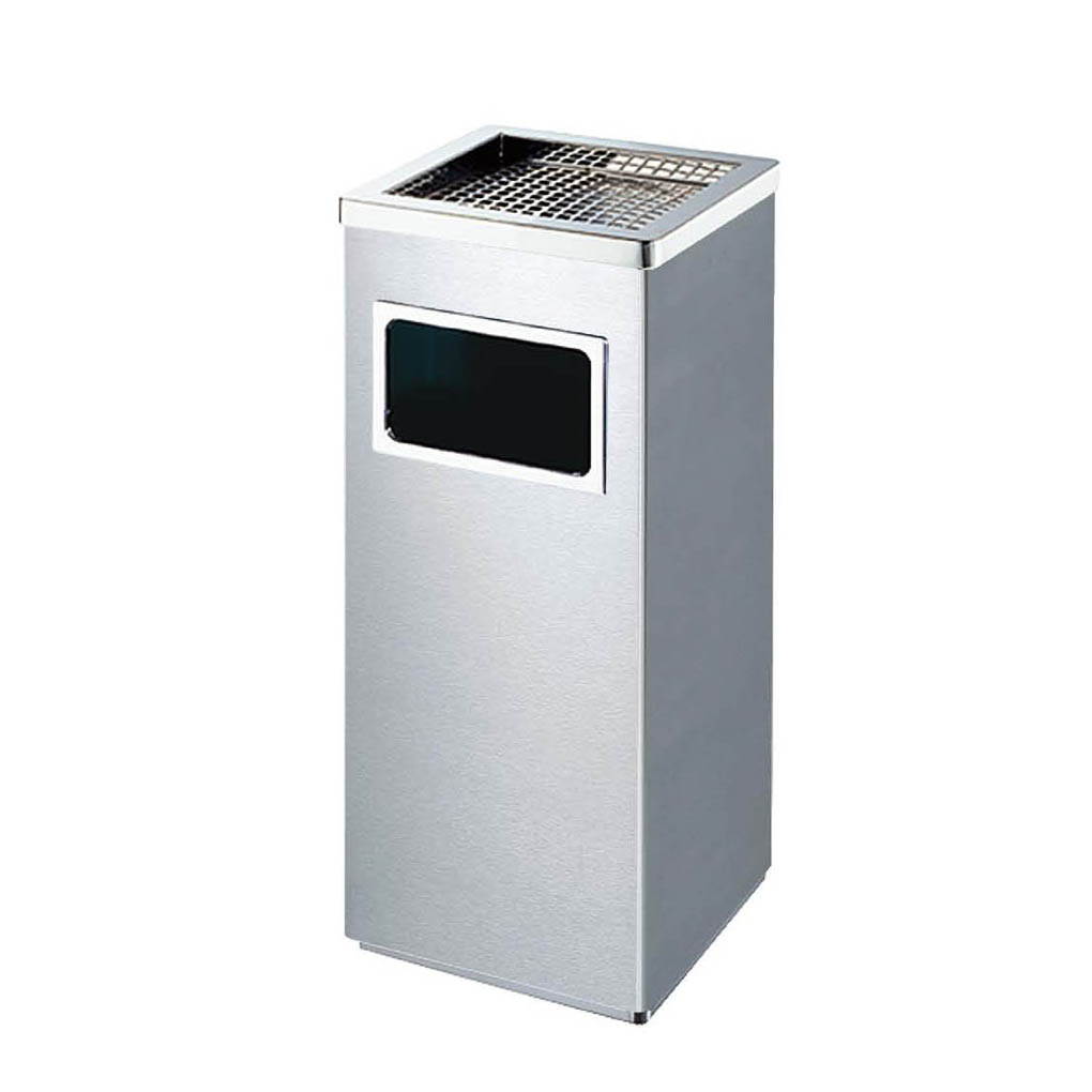 Thùng rác inox gạt tàn vuông - IMT-50A