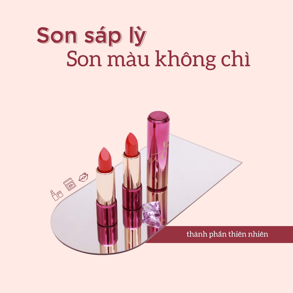 [Hồng ngọc kháng nước] -  Son Lì Anh Thảo sang trọng màu Hồng Ngọc GUO 5gr