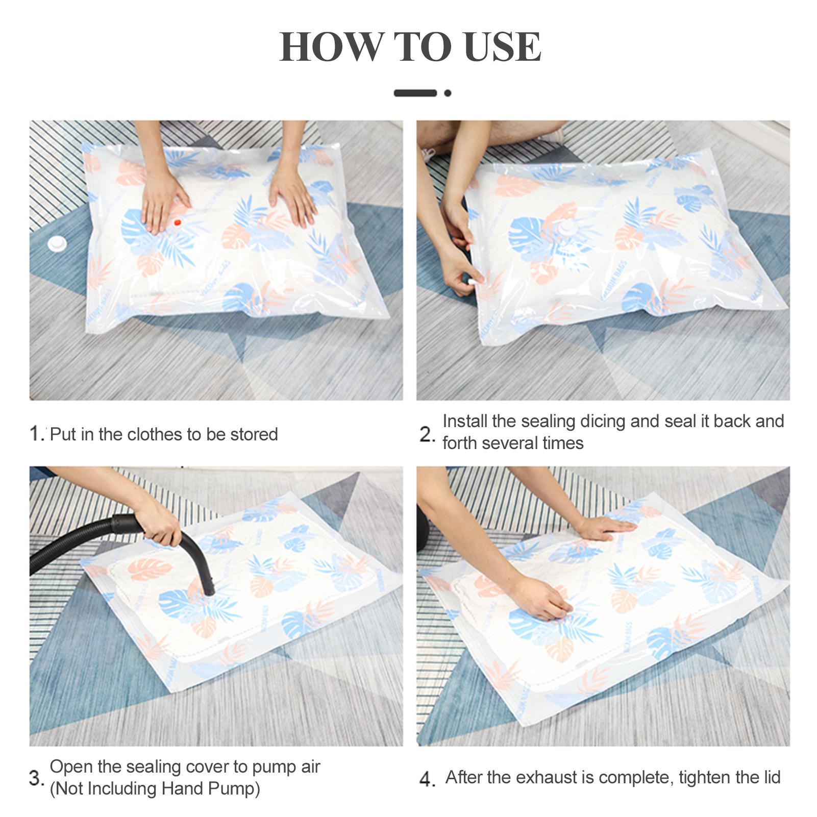 Túi hút chân không Quilt Srorage có Van chống rò rỉ ,chất liệu dày, dẻo và bền bảo quản quần áo, chăn màn, mền, giày