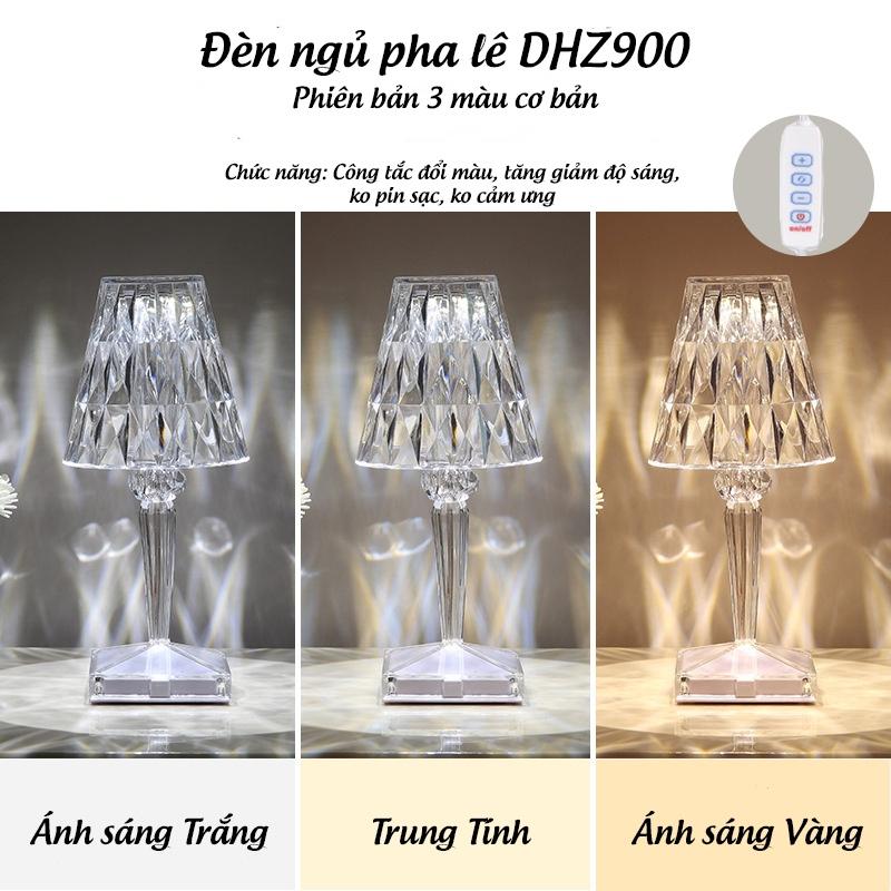 Đèn ngủ pha lê trang trí để bàn DoKiso DHZ-900 ánh sáng sang trọng 16 màu RGB