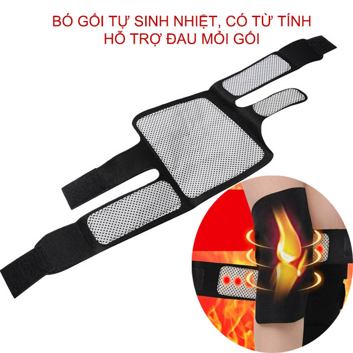 Bó gối sinh nhiệt thế hệ mới giúp bảo vệ và hỗ trợ đau mỏi khớp gối BG03 (1 đôi)